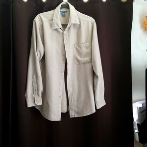 Breakwater Beige Suede Button Down Shirt